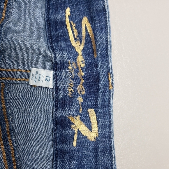 Seven7 medium wash high waist skinny denim jeans women's size 12 - Picture 8 of 13